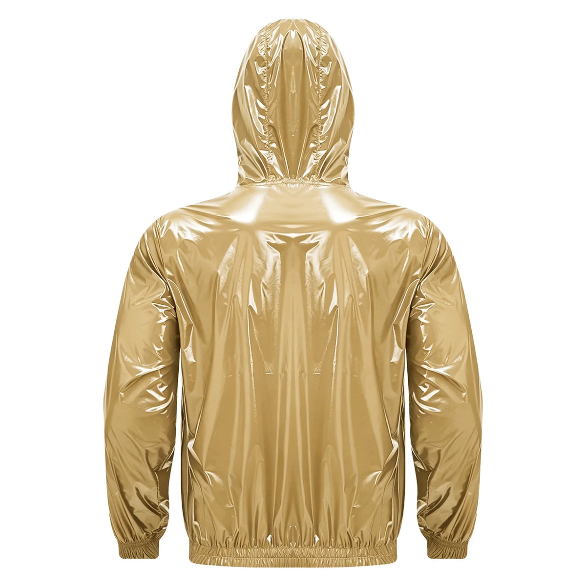 Mens Waterproof Hooded Jacket Tops Breathable Raincoat Waterproof Windproof Outdoor Biking Fishing Jacket Hood Outerwear