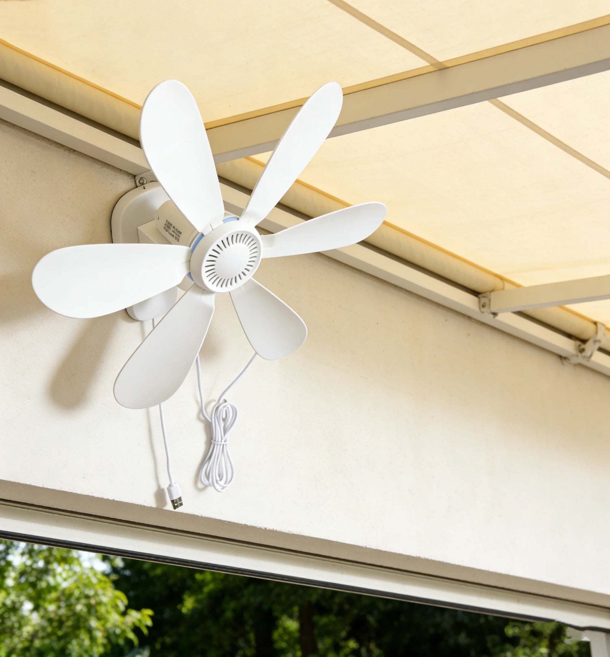 16.5-Inch Wall Mount Fan with Remote and Timer Small 5V USB Fan with Powerful 4 Speeds Quiet Corner Fans for Bedroom Kitchens