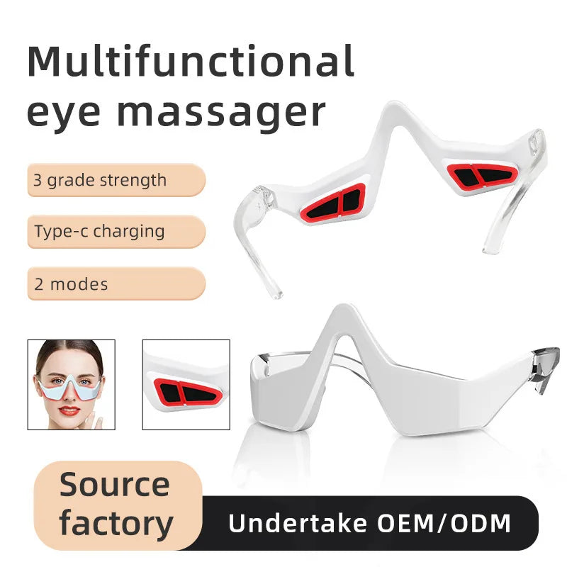 Beauty Device Eye Massager Relieves Eye Fatigue Eyes Massage Glasses Eye Fatigue Relief Massager Under-Eye Glasses Massager