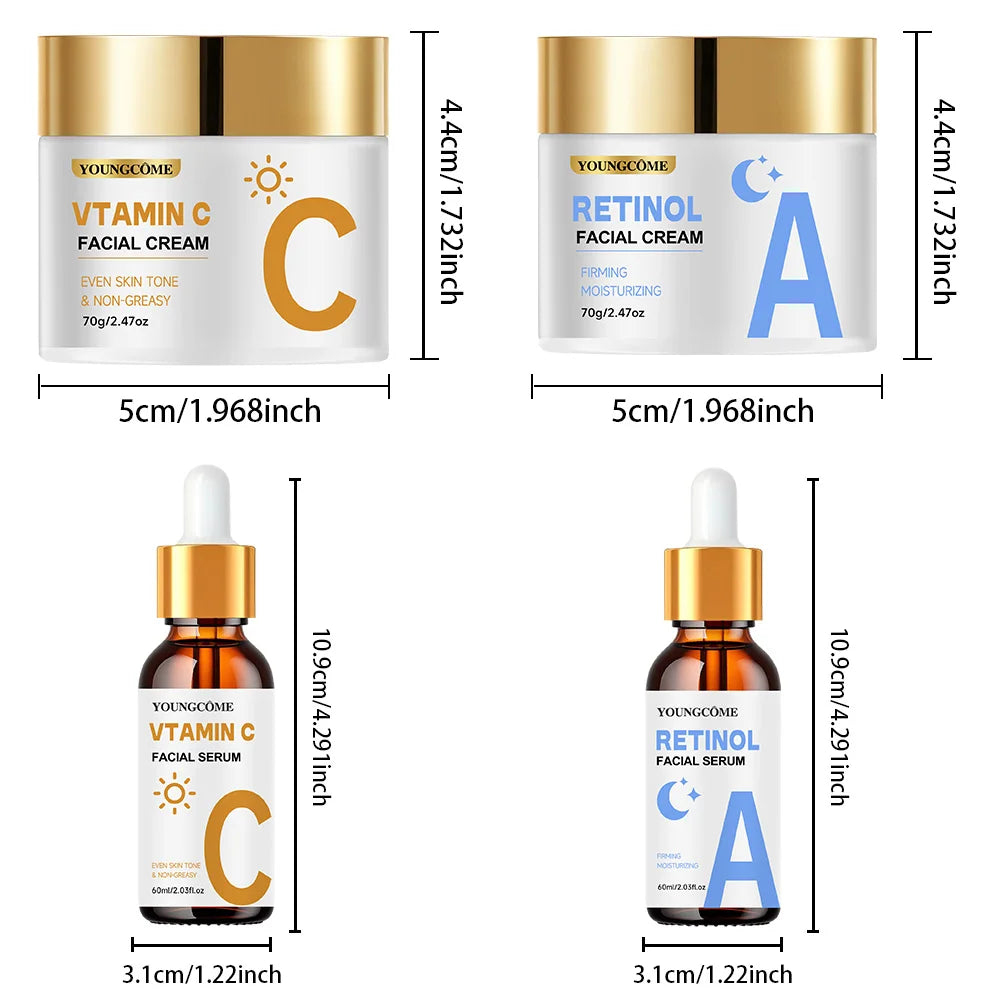 Face Essence Cream Set Moisturizer Gel Collagen Niacinamide - Anti Wrinkles Firming Repairing Hydrating Skin Care