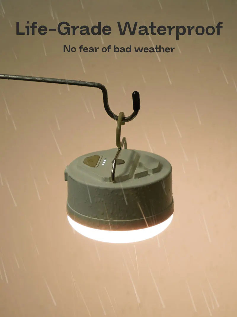 MOSLIGHTING Outdoor LED Camping Light 4 Modes MiNi Portable Hang Tent Lamp USB Rechargeable Portable Waterproof Emergency Light