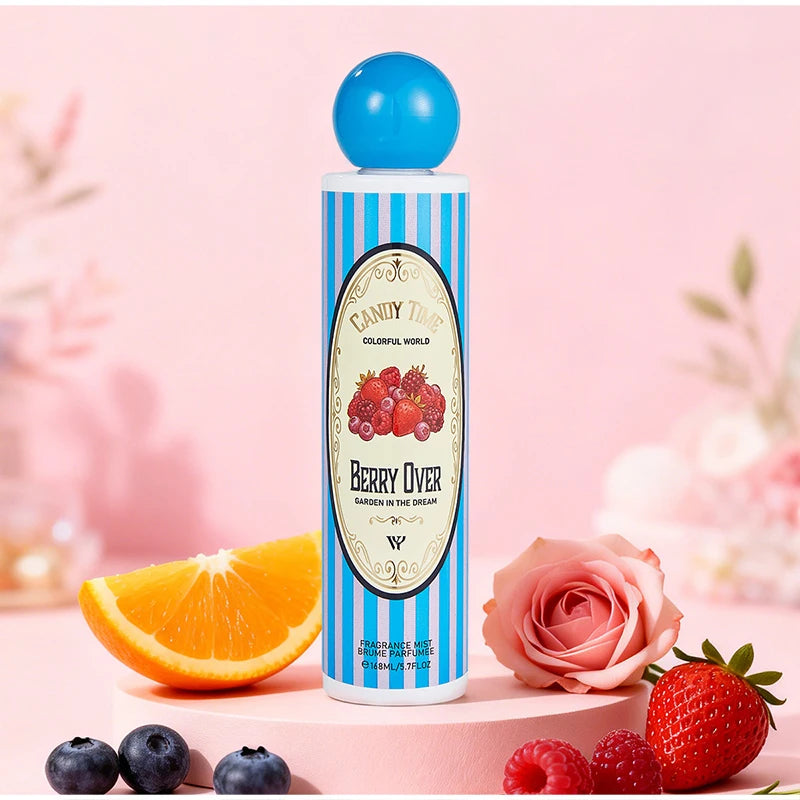 Dubai Arab Gourmand Fragrance 168ml Coconut Strawberry Cake Cotton Candy Fruit Scent Women Fresh Durable Portable Perfume Spray