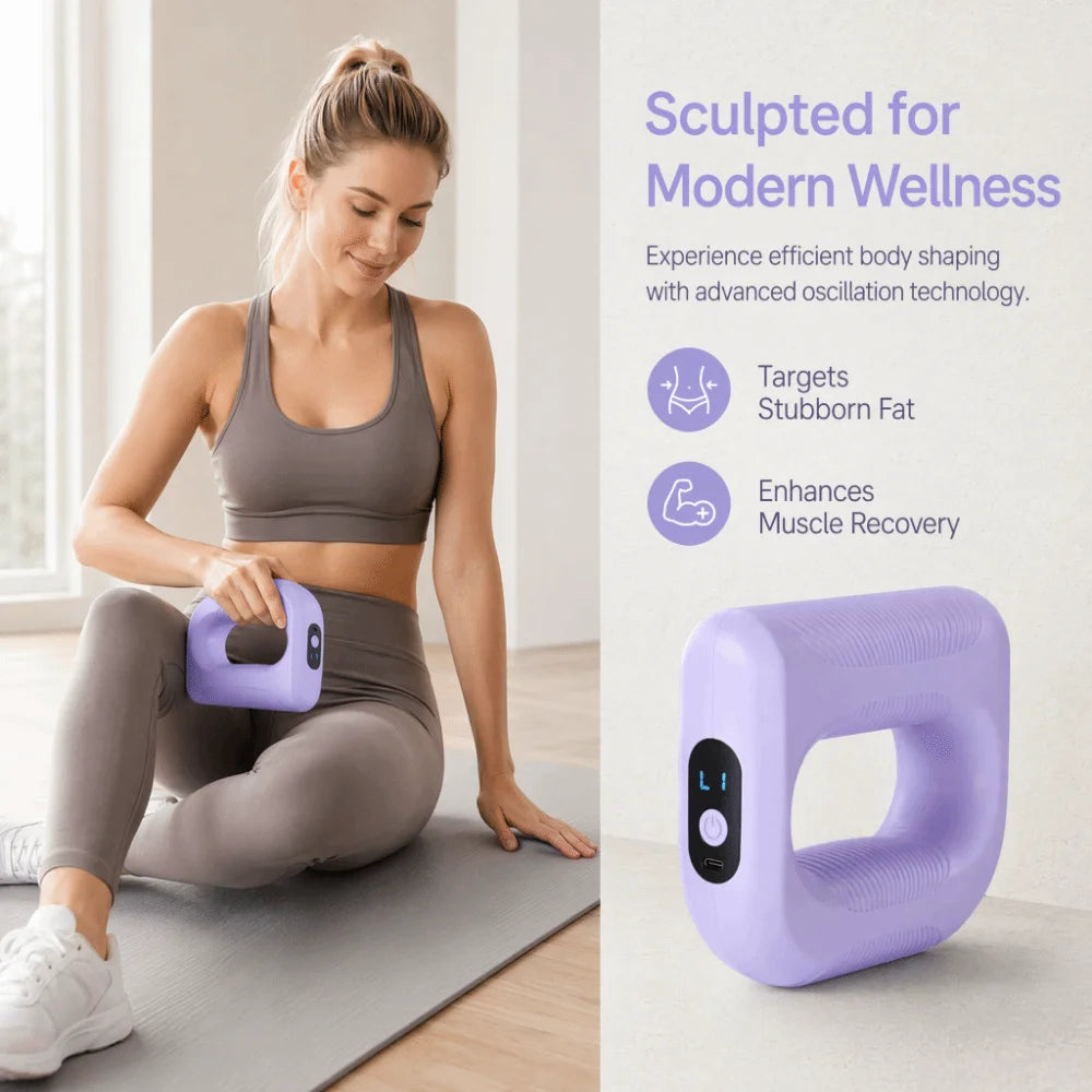 Portable Electric Fascia Massage Ring Adjustable Speed Fat Burning Electric Body Slimming Machine Compact Size with Belt