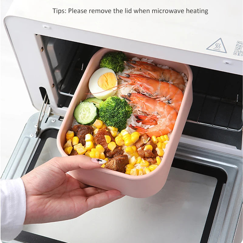 3Pcs/set(300ml+700ml+1300ml) Silicone Lunch Box,Microwaveable Bento Box,Food Container With Lid For School Work Travel Leakproof