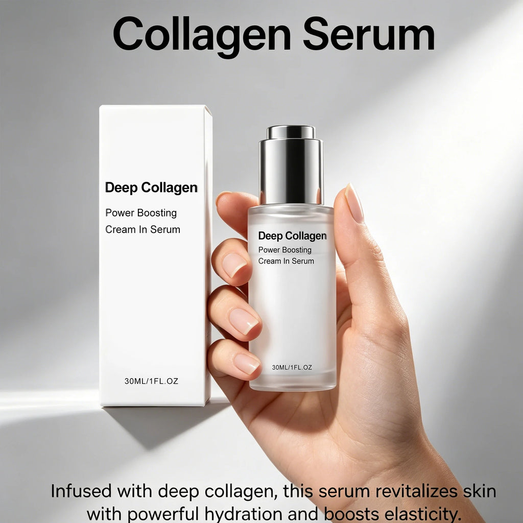 Deep Collagen Serum Diminishes Fine Lines Shrink Pores Lasting Hydrating Improve Skin Dryness Tightness Hyaluronic Acid Essence