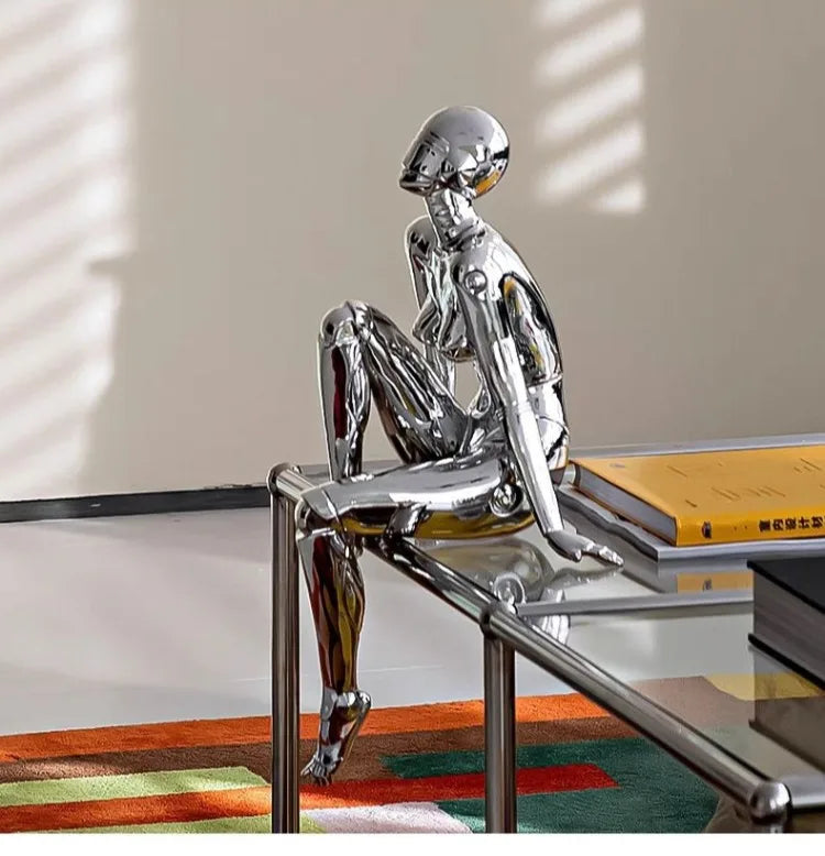 Modern Figurines Minimalism Art Miniatures Luxury Creative Ornaments for Bedroom Aesthetic Room Decor Original and Funny Gifts