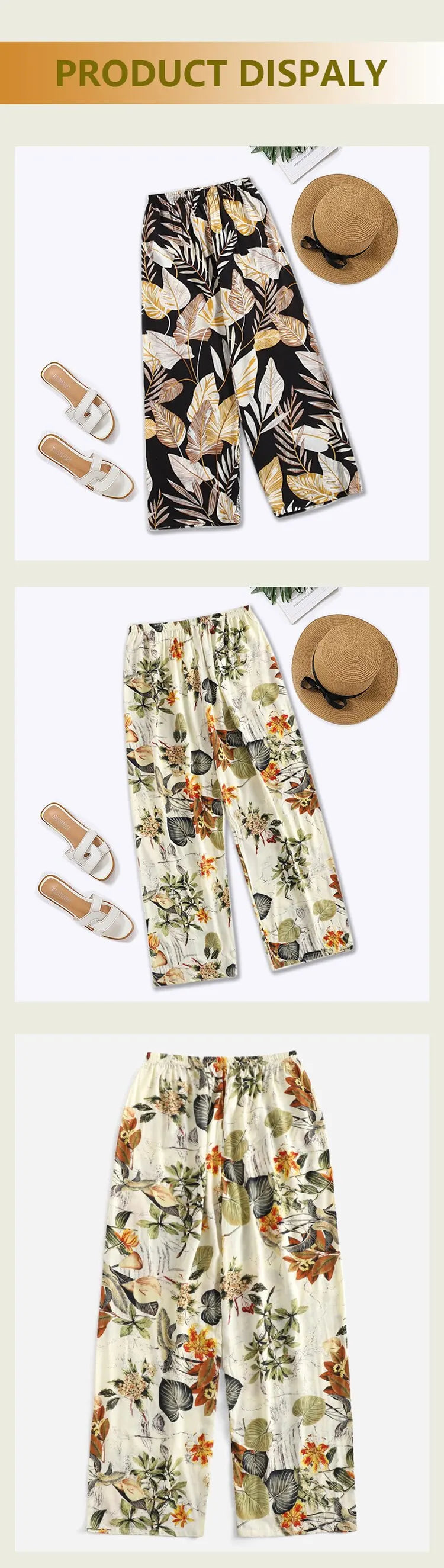 Women Casual Loose Wide Leg Cozy Pants Sweatpants Pants Summer Beach Pants High Stretch Elastic Waistband
