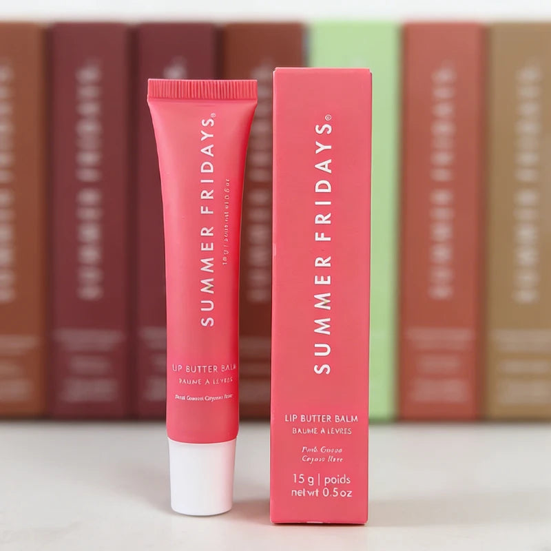 Summer Friday's Long-lasting Moisturize Lip Oil Glaze Pink Sugar Vanilla Beige Birthday Cake Strawberry Soft Serv Gloss Lip Balm
