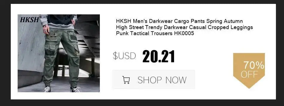 HKSH Autumn New Men's Hooded Distressed Patchwork Folded Waste Land Tactical Punk Techwear Shoulder Batwing Sleeve Jacket HK2392