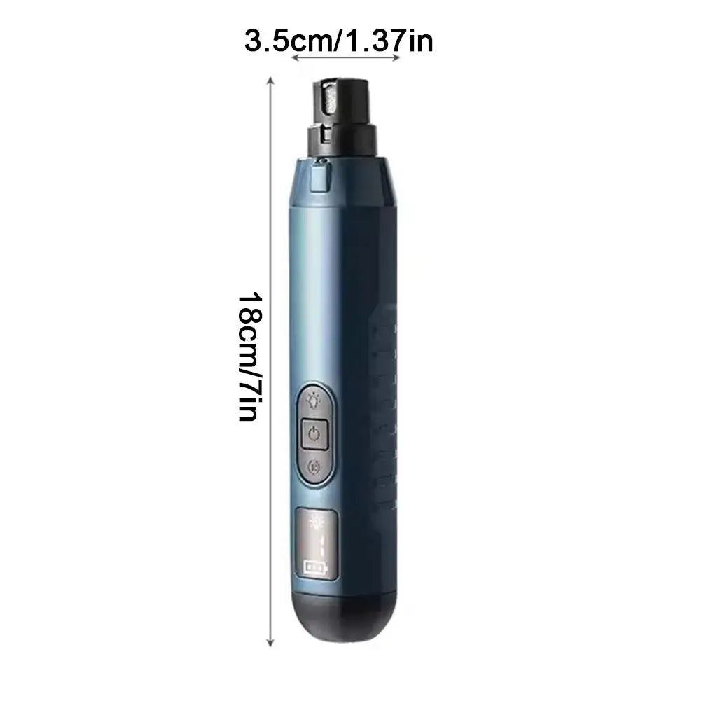 Electric Pet Nail Grinder 5 Speed, Low Noise, Rechargeable For Dogs & Cats, Professional Pet Nail Trimmer Grooming Tool
