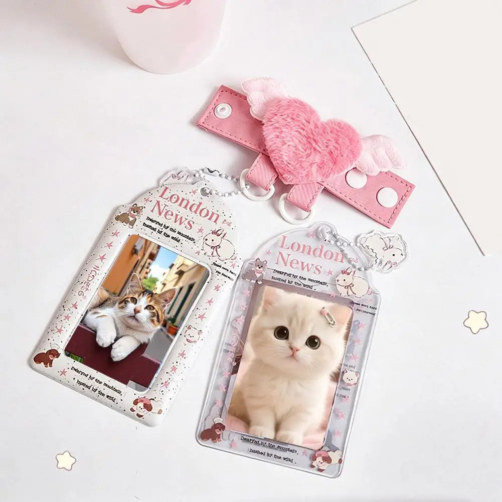Cute Cartoon Doll Keychain Creative Angel Wings Bag Pendant Kawaii Backpack Charm DIY Keyring Jewelry Accessory Girl Gift