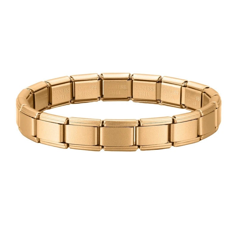 Italian Charm Bracelets DIY Basic Chain Stainless Steel Bangle Versatile Assembled Modules Ideal Gift 9mm Universal Dropshipping