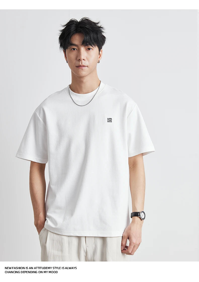2025 Summer New Men Loose Short-sleeved Casual Breathable Quick-drying Ice Silk T-shirt Solid Color Half-sleeved Top M-3XL