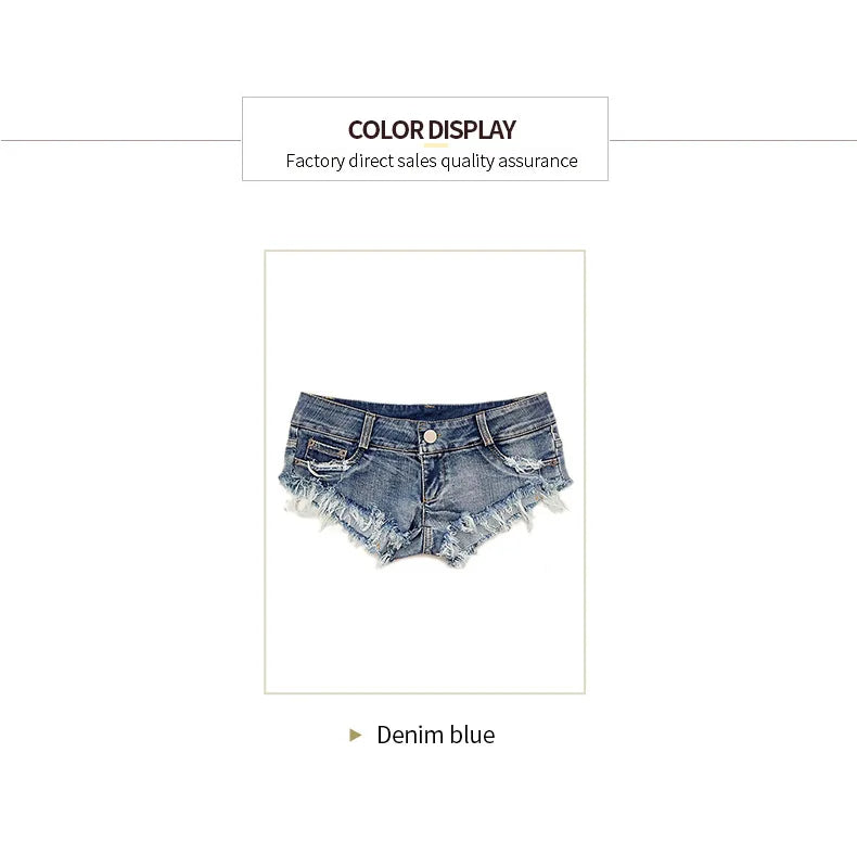 Denim Shorts Women Mini Pants Sexy Low Waist Jeans Slim Fit Hole Pant Button Streetwear Elegant High Street Summer 2025