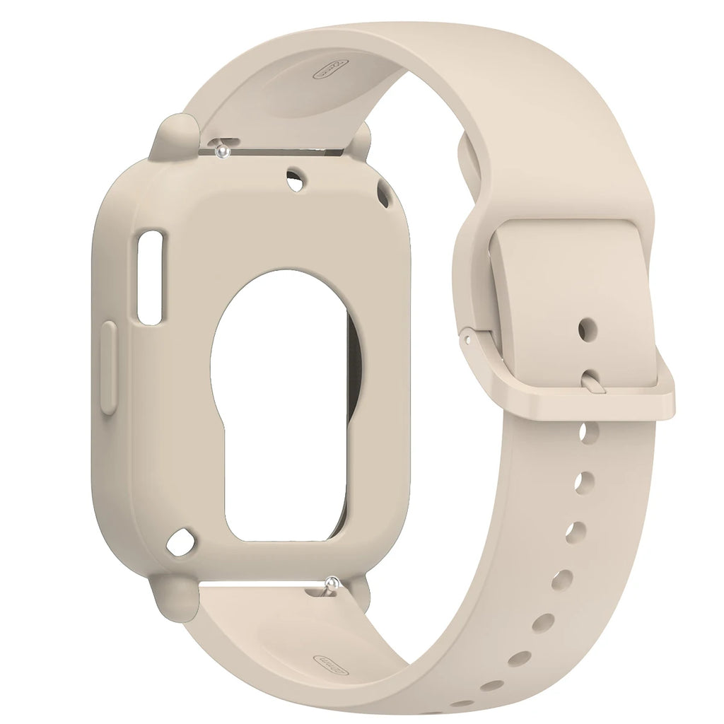 for Redmi Watch 5 Lite / 5 Active Silicone Case + Strap Repacement Bracelet Belt Smart correa Watchband Protective Shell Cover