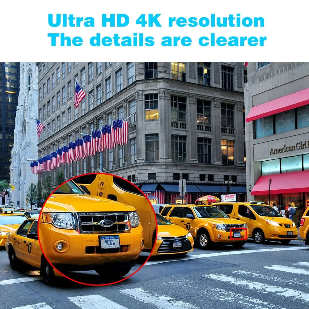 4K POE IP CCTV Dome Security Camera Outdoor Waterproof  Motion Detection Smart Night Vision POE Camera Video Surveillance System