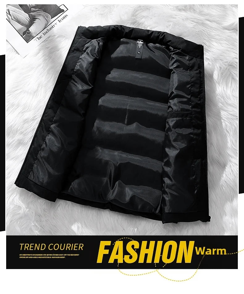 Men's Vest Autumn and Winter New Warm Cotton Waistcoat Vest Korean Style Fashion Joker Fashionable Sleeveless Jacket Top