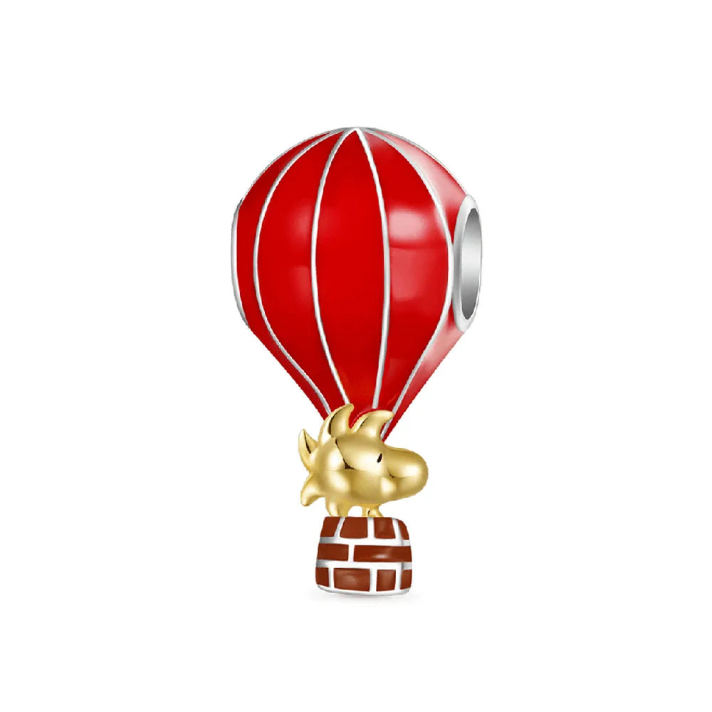 Cartoon 925Silver Balloon Dog, Red House, Watermelon Dog Male and Female Pendant,Fit Bracelet DIY Jewelry for Girls and Children