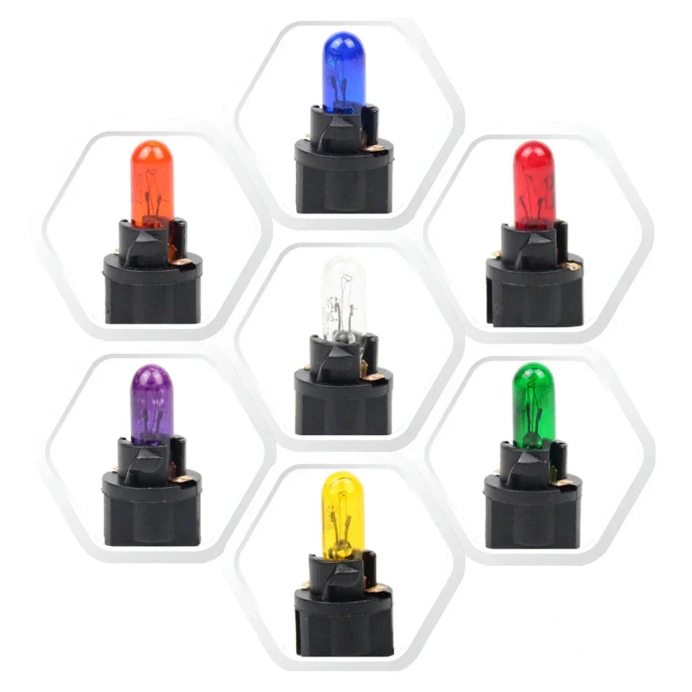 10Pcs T5 SMD LED Car Light Automobiles Light-emitting Diode Instrument Gauge Dashboard Light Bulbs Auto Interior Indicator Lamp