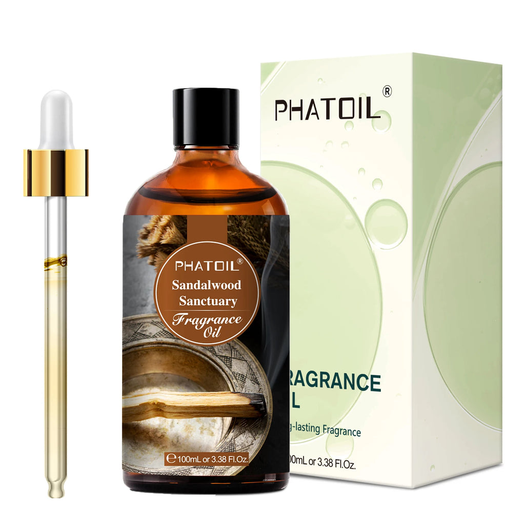 PHATOIL 100ml Oud Warmth Fragrance Oil For Diffuser Aromatherapy Warm Santal Vanilla Amber Black Orchid Aroma Fragrance Oils
