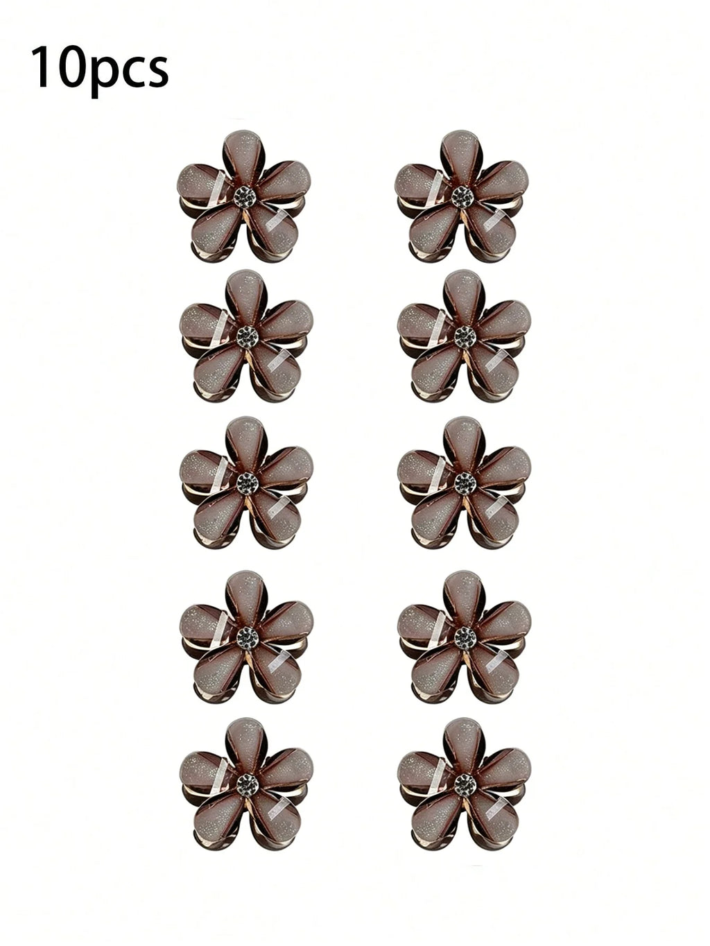 6/10PCS Cute Mini Flower Hair Claw Clips Colorful Opal Hairpins Sweet Small Hair Accessories for Girls Fashion Hair Accessories