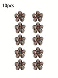 6/10PCS Cute Mini Flower Hair Claw Clips Colorful Opal Hairpins Sweet Small Hair Accessories for Girls Fashion Hair Accessories