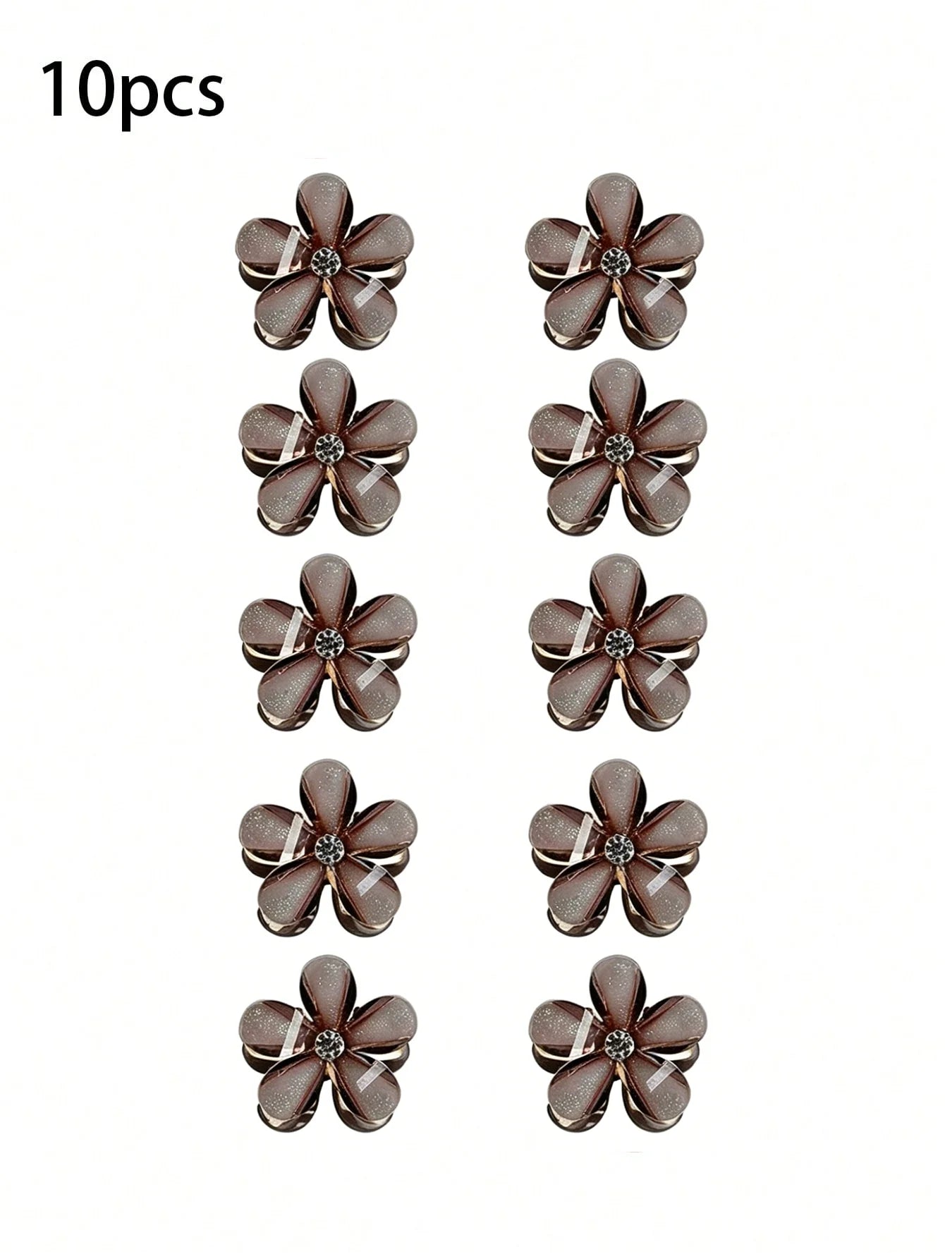 6/10PCS Cute Mini Flower Hair Claw Clips Colorful Opal Hairpins Sweet Small Hair Accessories for Girls Fashion Hair Accessories