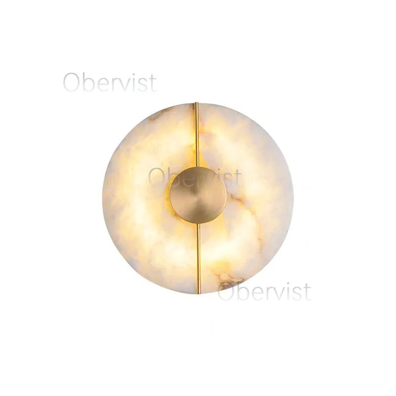 Modern Luxury Creative Marble Wall Light - Alabaster Marble Wall Sconce for Bedroom Bedside Living Room Aisle Indoor Decor