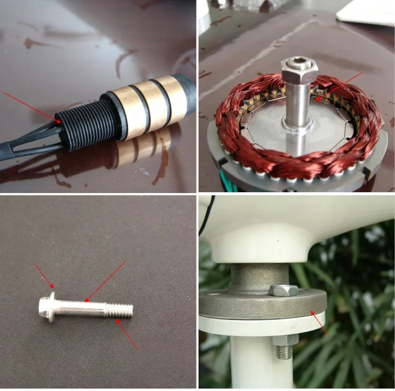 Factory Horizontal axis Wind Turbine 1000W 4000W With mppt controller Wind Solar Hybrid for Street Light Monitoring 12V/2V