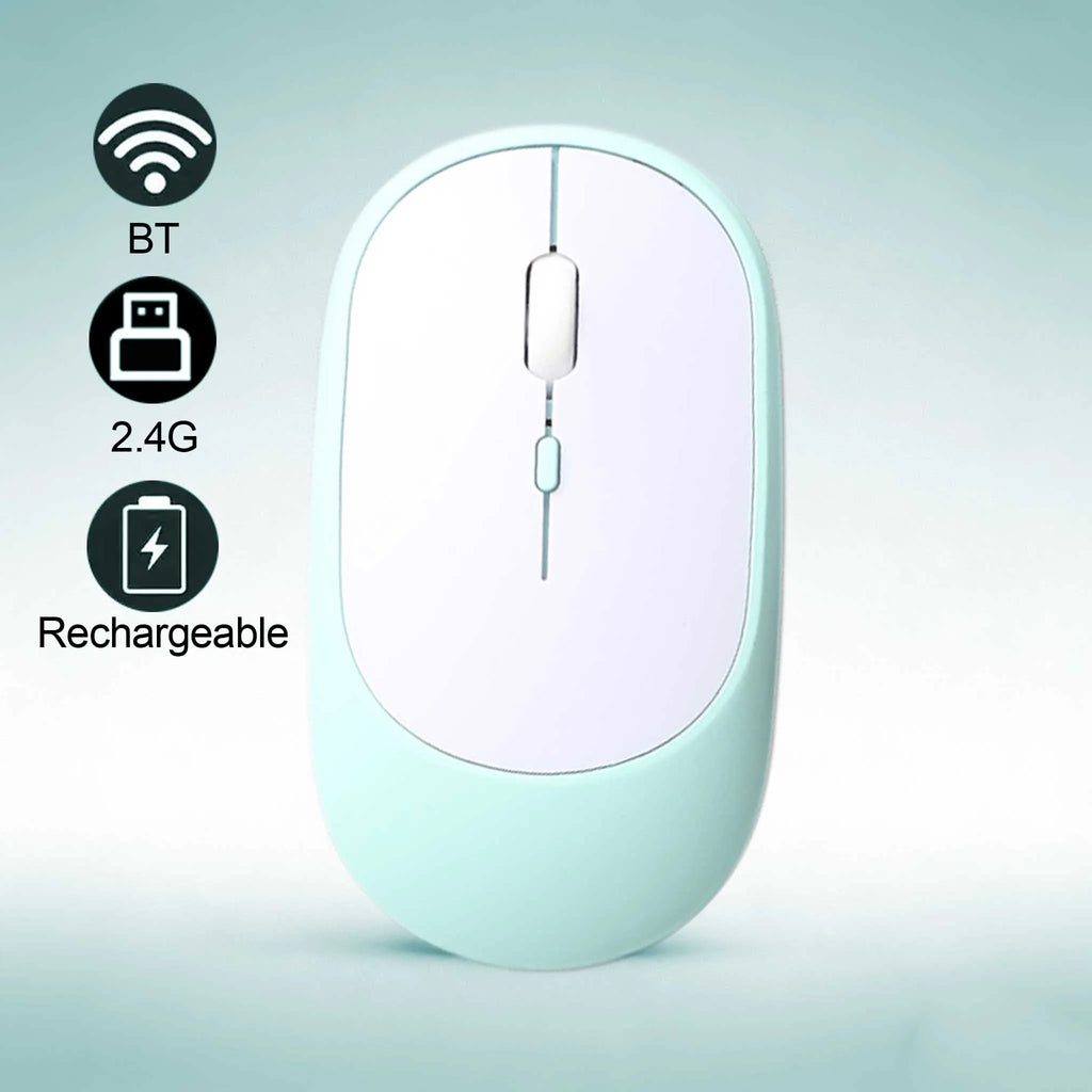Wireless Mouse Bluetooth-Compatible Mouse Ergonomic 1200DPI Mouse For MacBook Tablet Laptops Computer PC iPad 2.4Ghz Gaming Mice