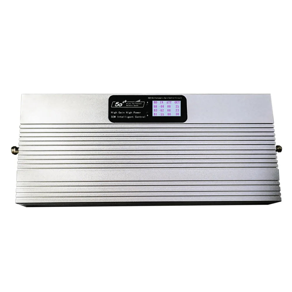 Rural Signal Booster Kit for 3G/4G/5G Calls: 80dB High Gain, 27dBm Power, 800/1800/2100MHz Tri-Band, Covers 3000㎡ Effectively