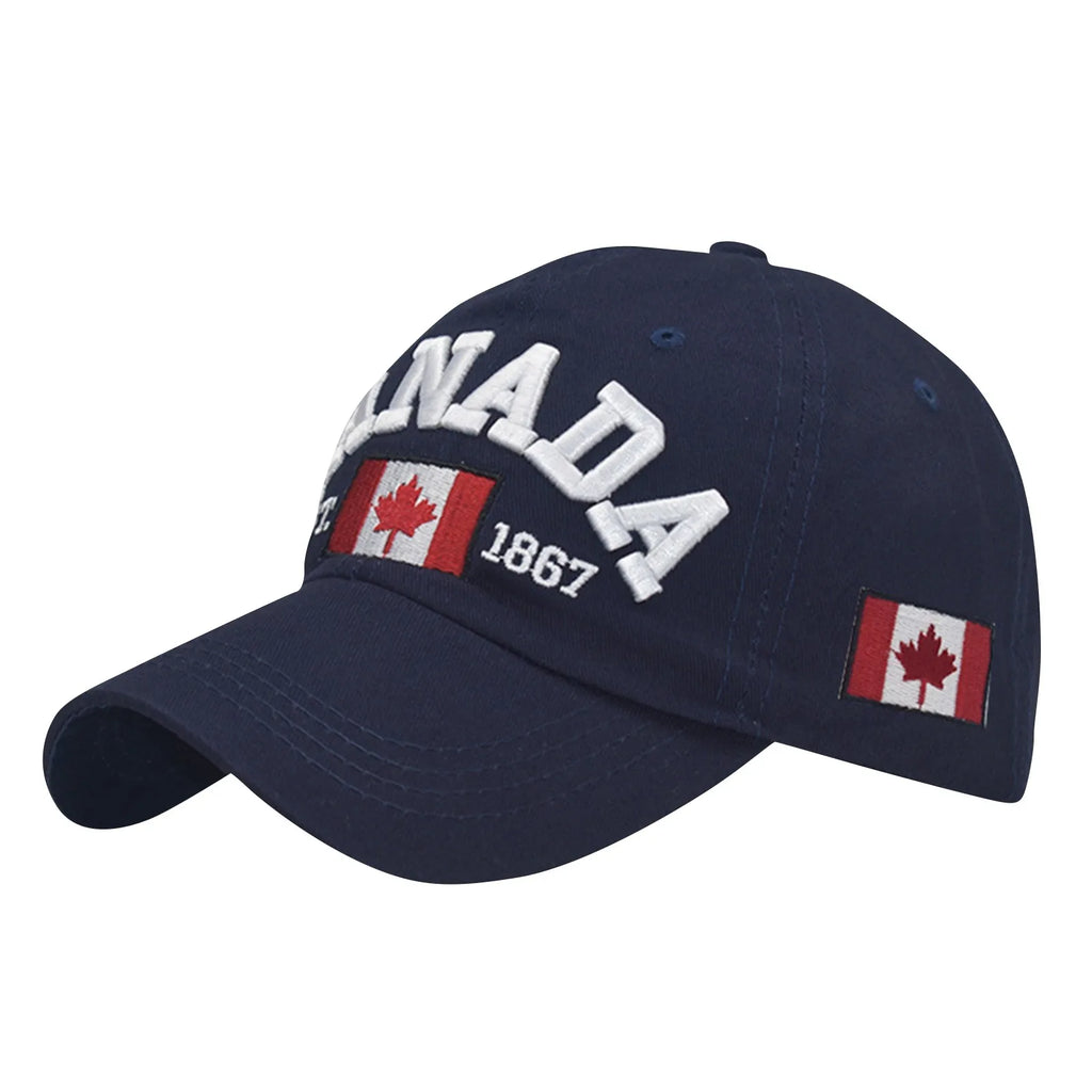 Fashion Canada Baseball Cap,Embroidered Maple Leaf Golf Hat Adjustable Canada Hat For Men Women Kids Canada Souvenirs