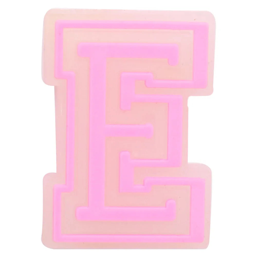 1PCS Cute Cartoon Kawaii Colorful Letter PVC Shoe Charms Grow On The Night Luminous Alphabet Sandals Shoes Decoration Kid Gft