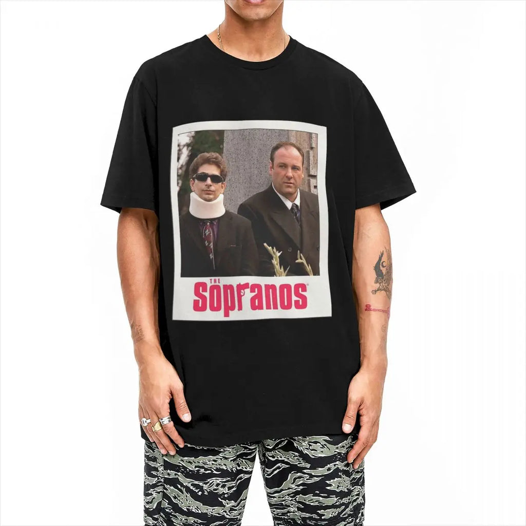 Streetwear T Shirt Tony Soprano Tv Show Pop Culture Cotton T-Shirts Fashion Tshirt for Men Summer Casual Short Sleeve Top Tees
