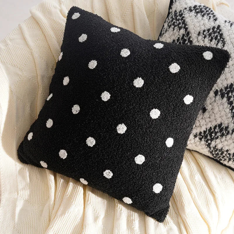 45x45/30x50cm Black White Embroidered Pillow Cover Decorative Cushions Pillow Covers Decorative Modern Light Luxury Sofa Decor