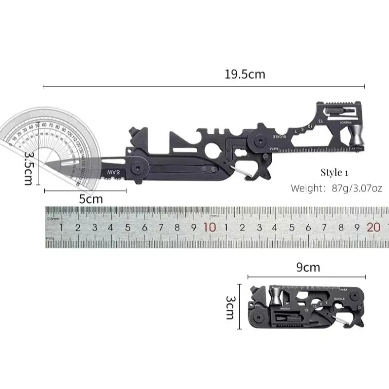 Multifunctional EDC Tool Card Folding Scissor Knife Outdoor Camping Gear