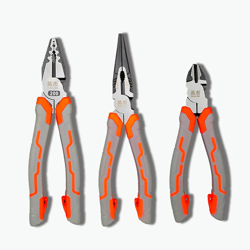 6/8-inch Wire Pliers Sharp Large Opening Diagonal Pliers Needle Nose Pliers for Cutting Twisting and Clamping MetalWires