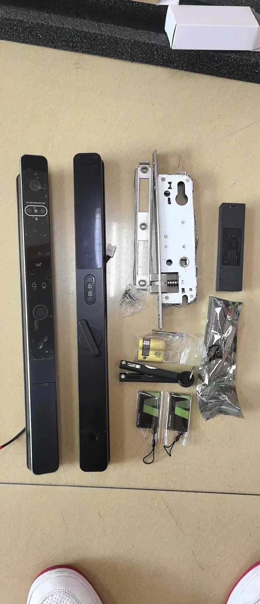 Camera video intercom Waterproof IP65 Automatic Slim Smart Aluminum door lock Face Tuya wifi 3592 euro mortise Digital UPVC lock