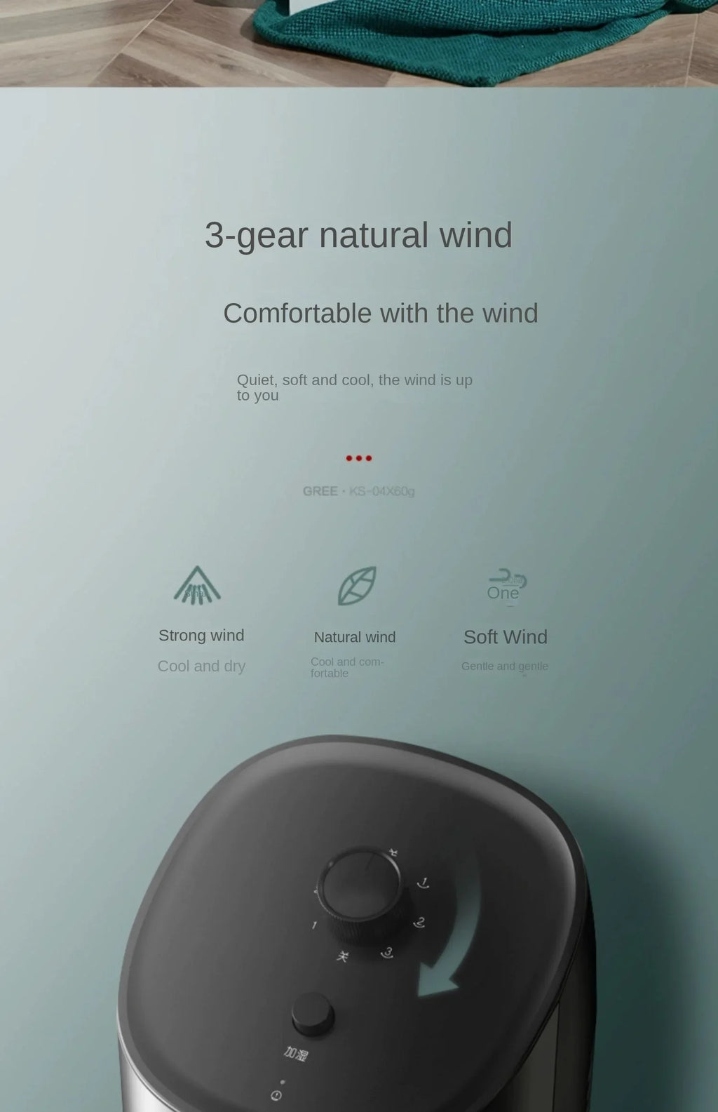 Gree 220V Portable Mini Air Conditioner Fan Household Mobile Tower Water Cooler Fan LYH