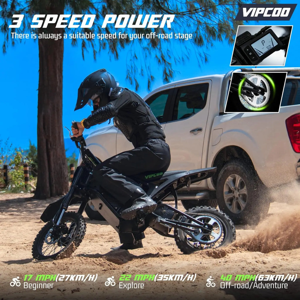 Electric Dirt Bike for Teens and Adults, 3500W Electric Motorcycle, Up to 40MPH / 45° Slope / 45 Miles Range,, Custom