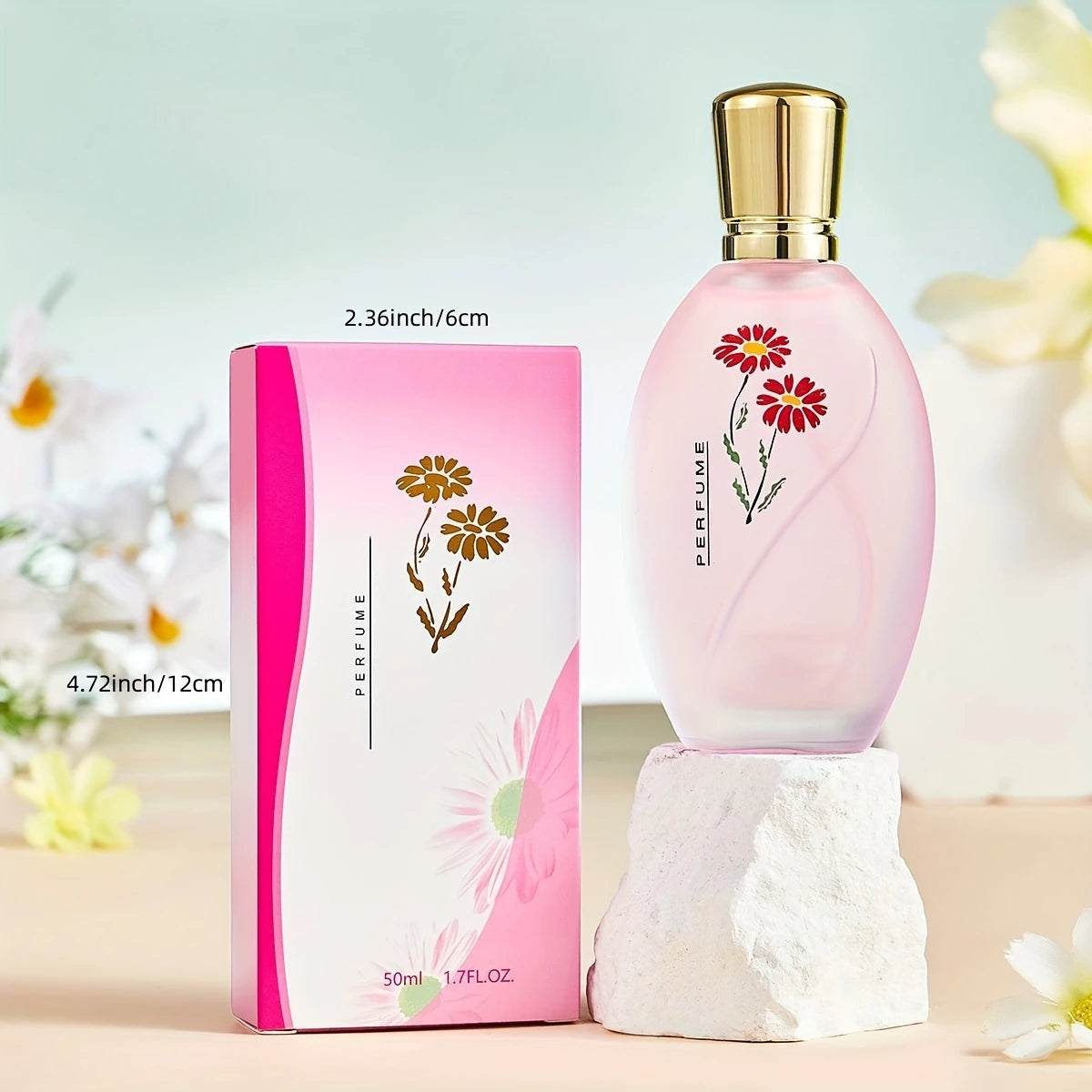 50ml Perfume With Long-lasting Fragrance Fresh And Light Rose And Jasmine Scent Holiday And Birthday Gift For Men And Women