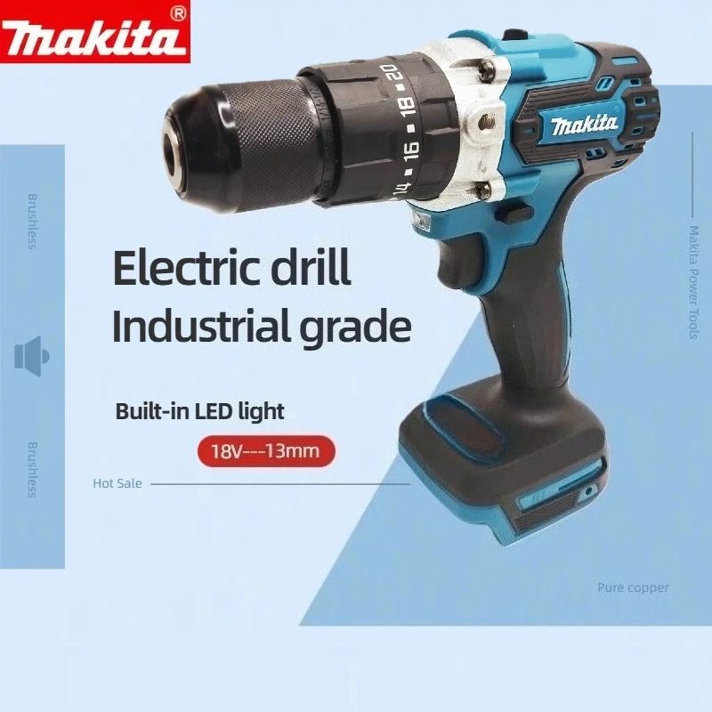 MAKITA 18V Lithium Electric Rechargeable Hand Drill  DDF487 13mm Without Battery