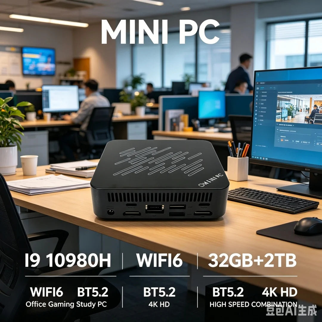 2026 Mini Gaming PC Intel i9-10980HK i3-6100U 16GB 32GB RAM 1TB SSD WiFi 6 BT5.2 4K Mini Desktop Host