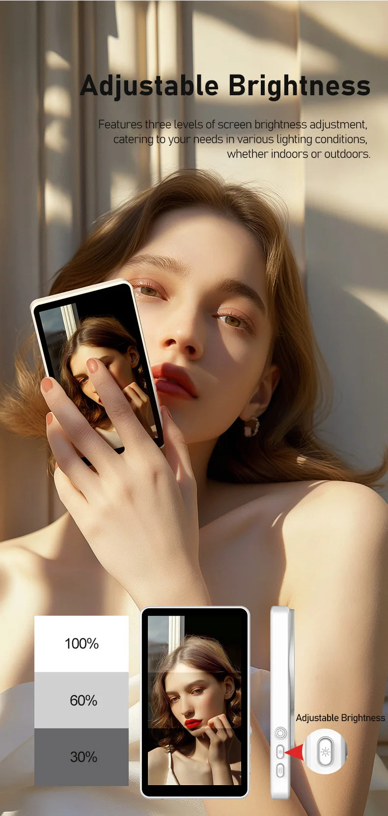Smartphone Magnetic Monitor Screen Projector Phone Rear Camera Selfie For Vlog Live Stream Video Recording For Android iPhone