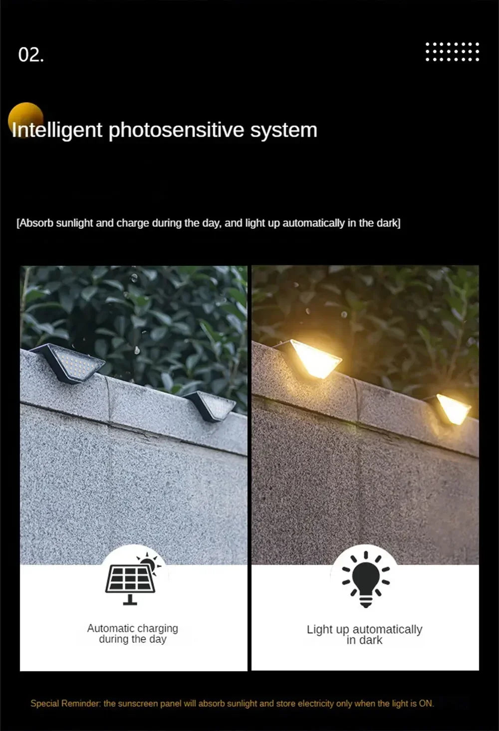 Solar Stair Lights Solar Step Light Outdoor Anti-theft Waterproof IP67 Decor for Garden Stair Deck Front Porch and Patio