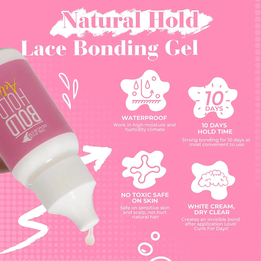 Unisex Lace Wig Glue Waterproof Fast Drying Adhesive Securely Fixes Lace Wigs And Front Closures