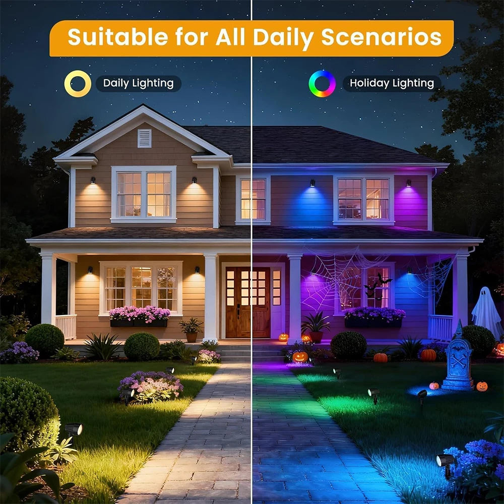 10W DC24V AC85-265V RGB LED Landscape Lights IP65 Waterproof Spot Lights Outdoor Landscape For Yard Garden Decor