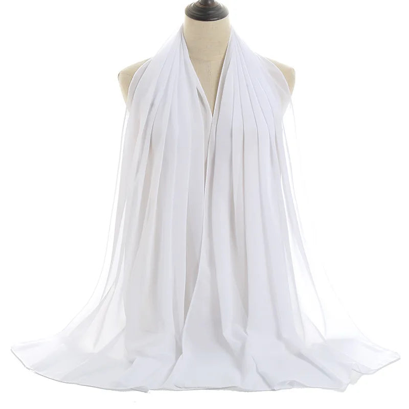 Ramadan Islamic Instant Bubble Chiffon Shawl Scarf Lady Head Wrap Women Hijabs Scarves Bufandas Muslim Veil Hijab Snood 180*70cm