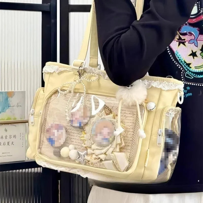 Large Capacity Ita Bag Anime Two-dimension Lolita Tote Bag Clear Window Crossbody Shoulder Bag Handbag Gift For Friends