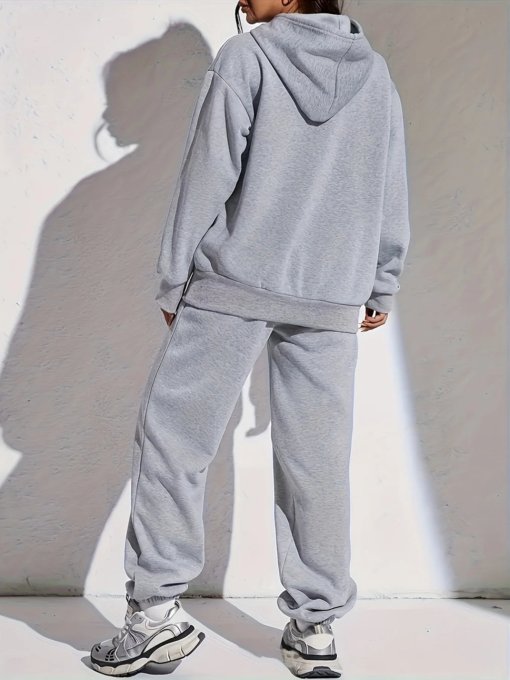 women Hoodies+sweatpant set Hip Hop Street Casual Printed Hoodie Oversize Loose New Sweatshirts Autumn Warm Fleece Clothing